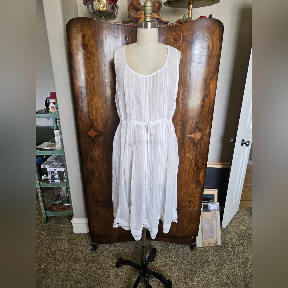 Johnny Was White Midi Dress